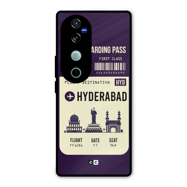 Hyderabad Boarding Pass Metal Back Case for Vivo V40 Pro