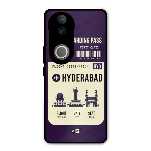Hyderabad Boarding Pass Metal Back Case for Vivo V50e