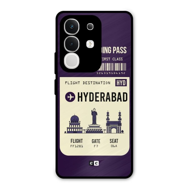 Hyderabad Boarding Pass Metal Back Case for iQOO Z10x