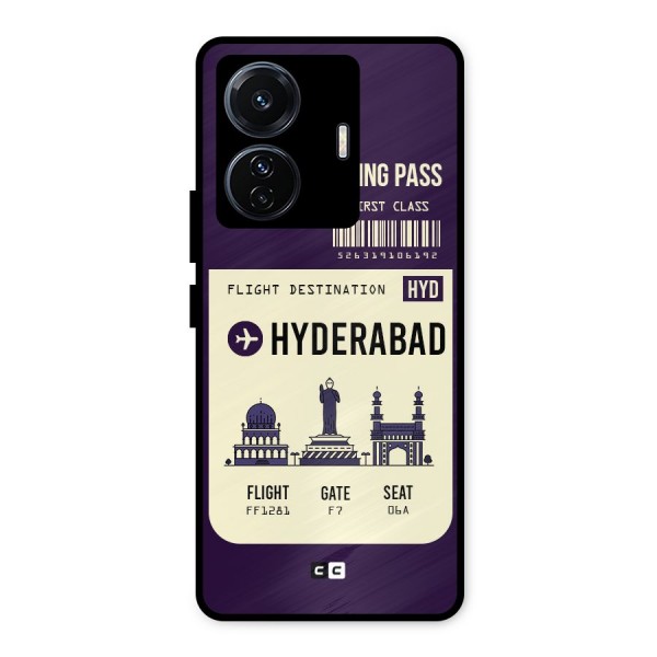 Hyderabad Boarding Pass Metal Back Case for iQOO Z6