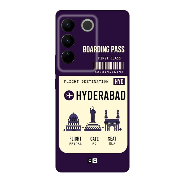 Hyderabad Boarding Pass Original Polycarbonate Back Case for Vivo V27