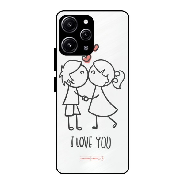 I Love You Glass Back Case for Redmi 12 4G