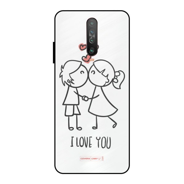 I Love You Metal Back Case for Poco X2