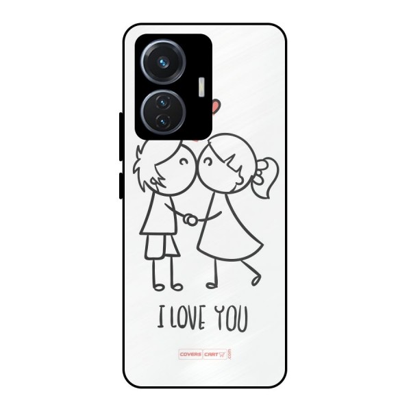 I Love You Metal Back Case for iQOO Z6 44W