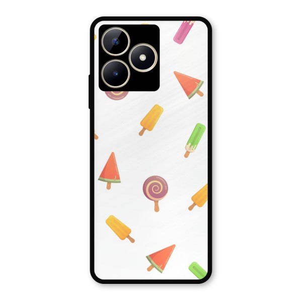 Ice Cream Colors Metal Back Case for Realme C53