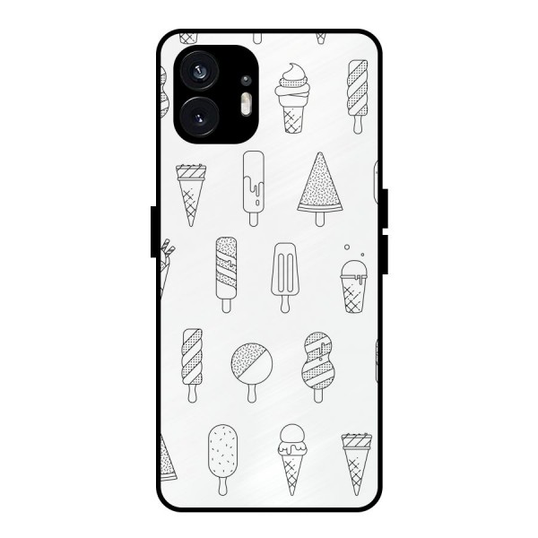 Ice Cream Lines Metal Back Case for Nothing Phone 2