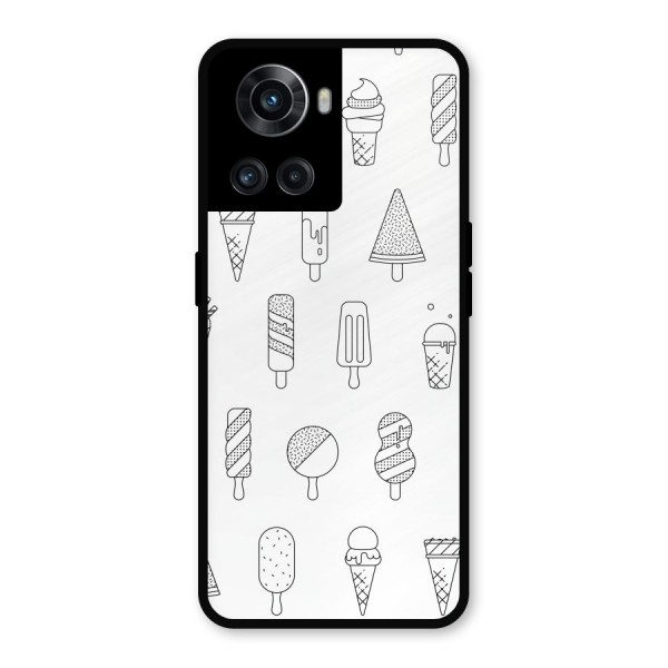 Ice Cream Lines Metal Back Case for OnePlus 10R