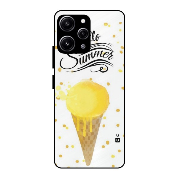 Ice Cream Summer Glass Back Case for Redmi 12 4G