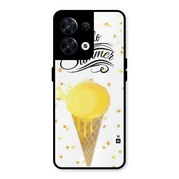 Ice Cream Summer Metal Back Case for Oppo Reno8 5G