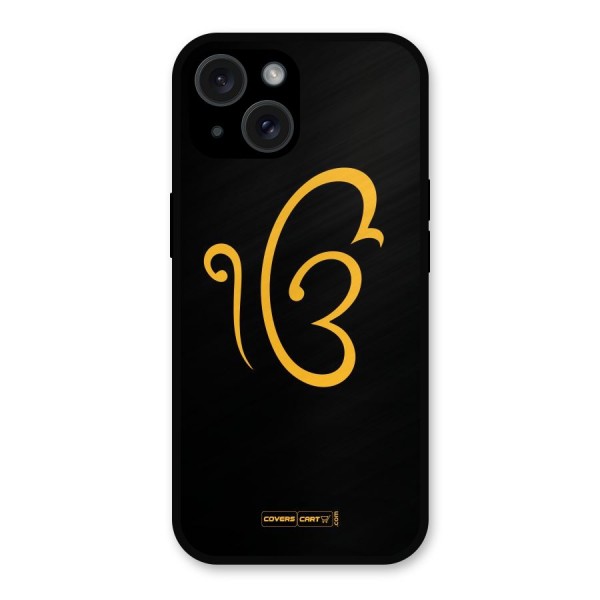 Ik Onkar Metal Back Case for iPhone 15