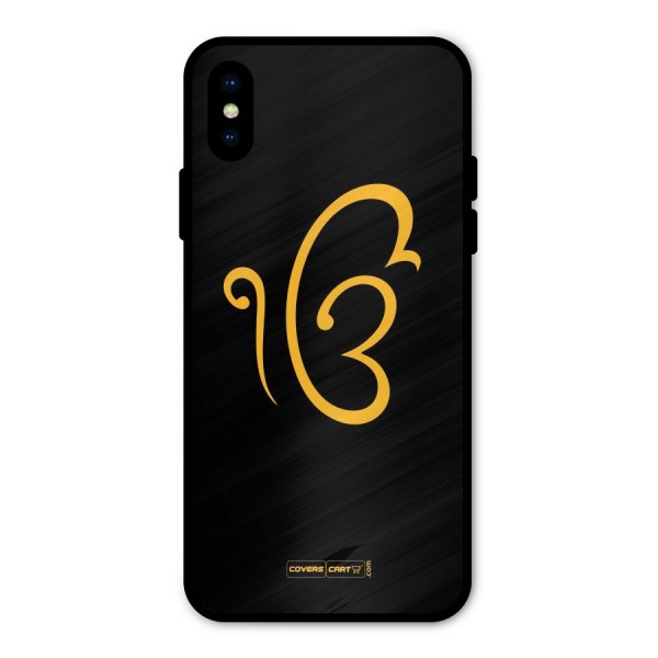 Ik Onkar Metal Back Case for iPhone XS