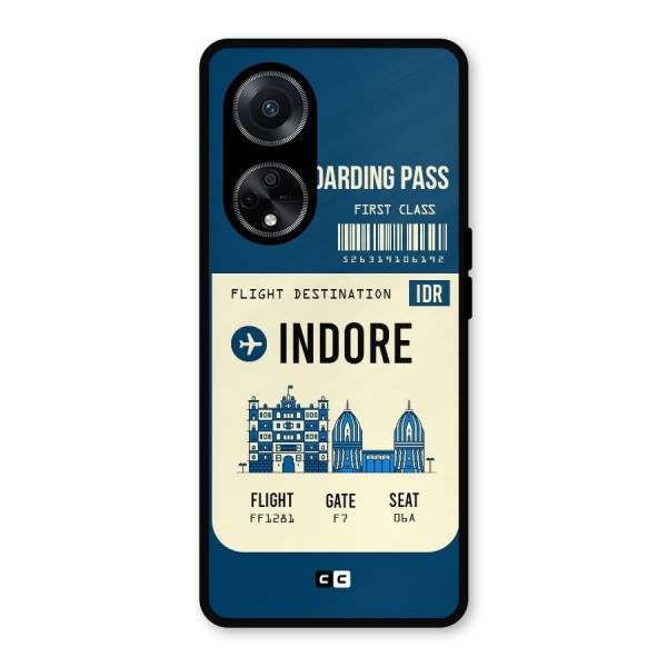 Indore Boarding Pass Metal Back Case for Oppo F23