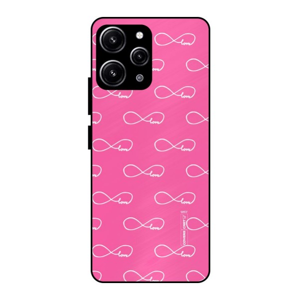 Infinity Love Glass Back Case for Redmi 12 4G