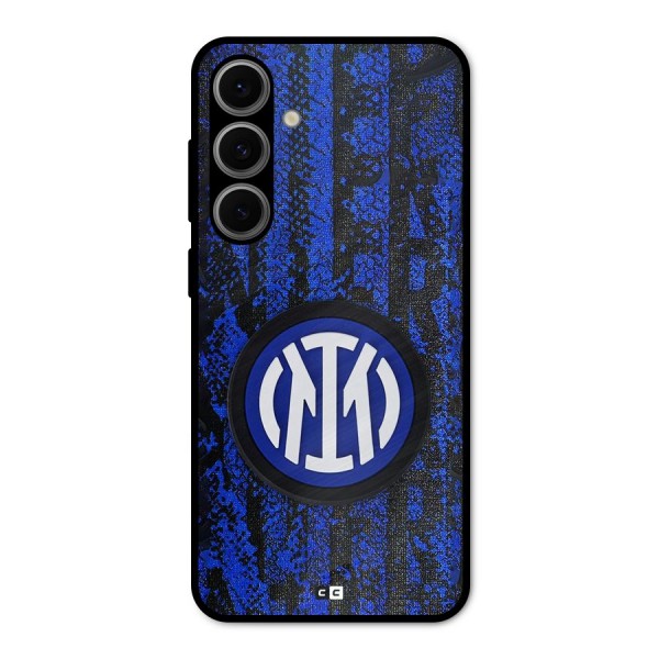 Inter Milan Texture Metal Back Case for Galaxy S24 FE