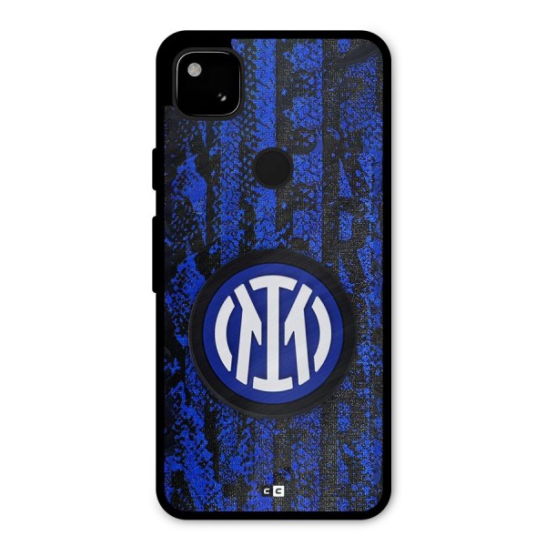 Inter Milan Texture Metal Back Case for Google Pixel 4a