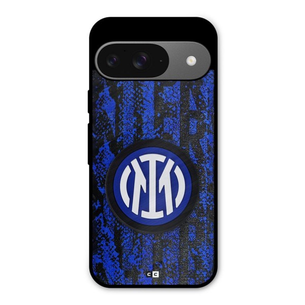 Inter Milan Texture Metal Back Case for Google Pixel 9