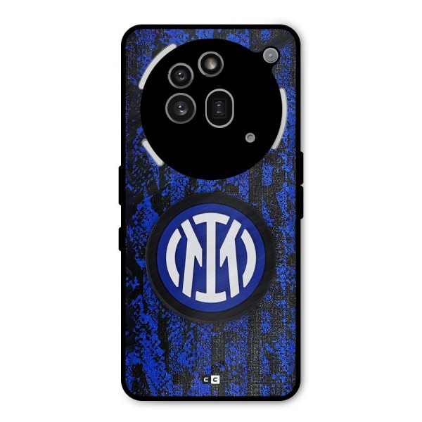 Inter Milan Texture Metal Back Case for Nothing Phone 3a Pro