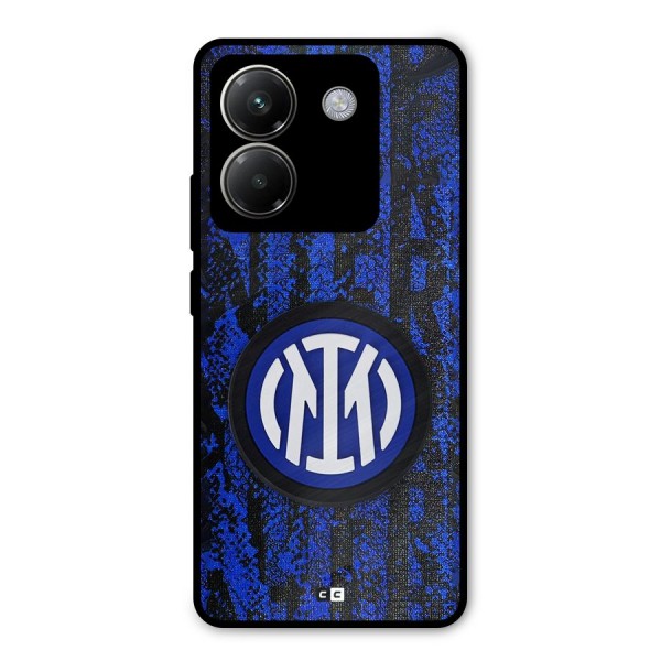 Inter Milan Texture Metal Back Case for Poco M7 Pro 5G