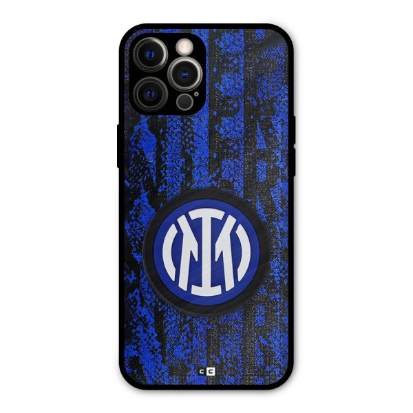 Inter Milan Texture Metal Back Case for iPhone 12 Pro Max