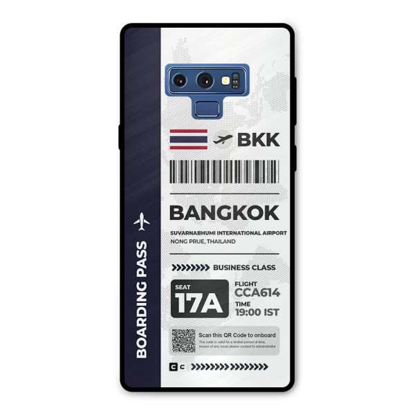 International Boarding Pass Bangkok Metal Back Case for Galaxy Note 9