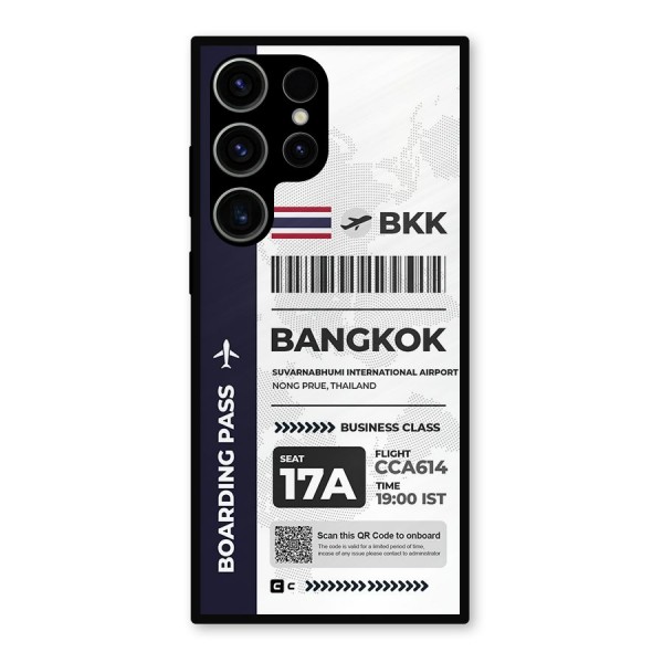 International Boarding Pass Bangkok Metal Back Case for Galaxy S23 Ultra