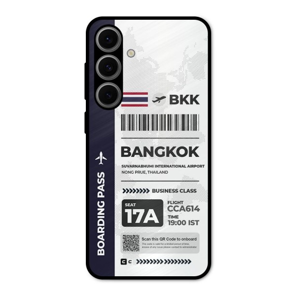 International Boarding Pass Bangkok Metal Back Case for Galaxy S24 FE