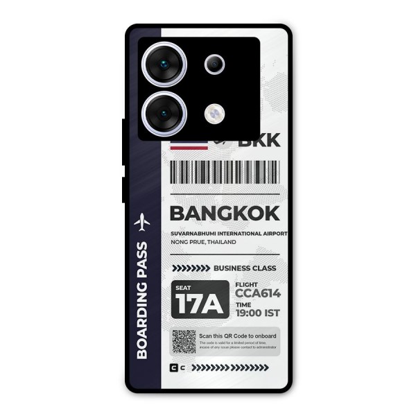 International Boarding Pass Bangkok Metal Back Case for Infinix Zero 30 5G
