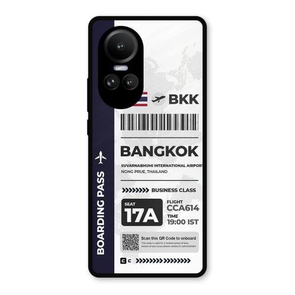 International Boarding Pass Bangkok Metal Back Case for Oppo Reno10