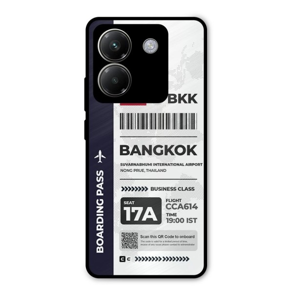 International Boarding Pass Bangkok Metal Back Case for Poco M7 Pro 5G