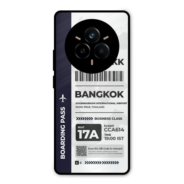 International Boarding Pass Bangkok Metal Back Case for Realme 14 Pro Plus