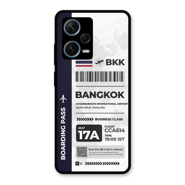 International Boarding Pass Bangkok Metal Back Case for Redmi Note 12 Pro Plus 5G