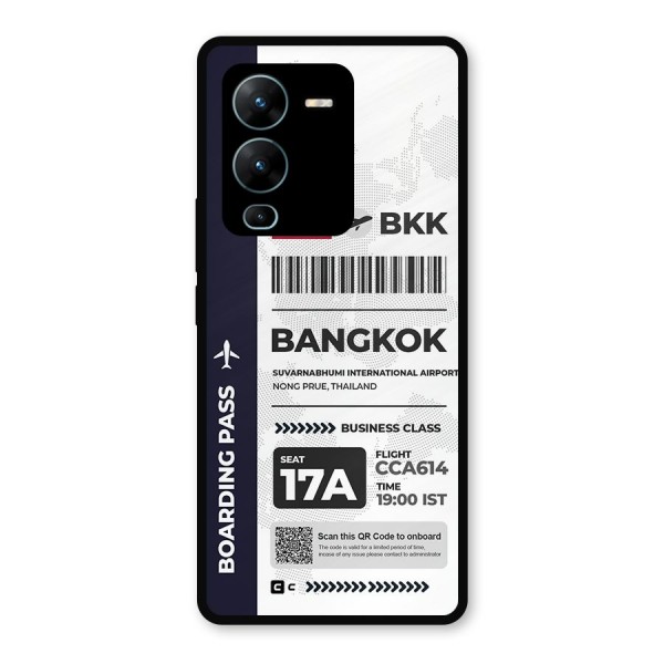 International Boarding Pass Bangkok Metal Back Case for Vivo V25 Pro