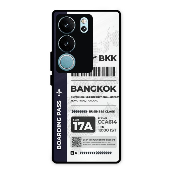 International Boarding Pass Bangkok Metal Back Case for Vivo V29