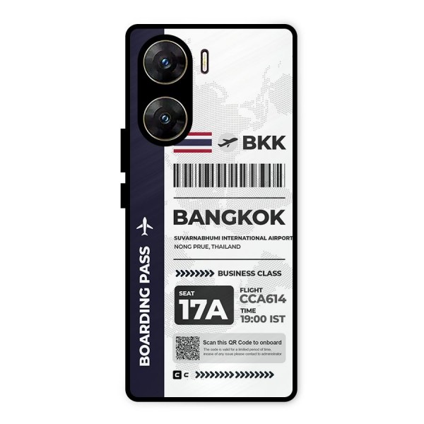 International Boarding Pass Bangkok Metal Back Case for Vivo V29e
