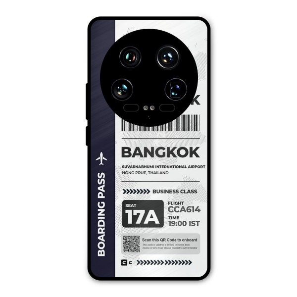 International Boarding Pass Bangkok Metal Back Case for Xiaomi 14 Ultra