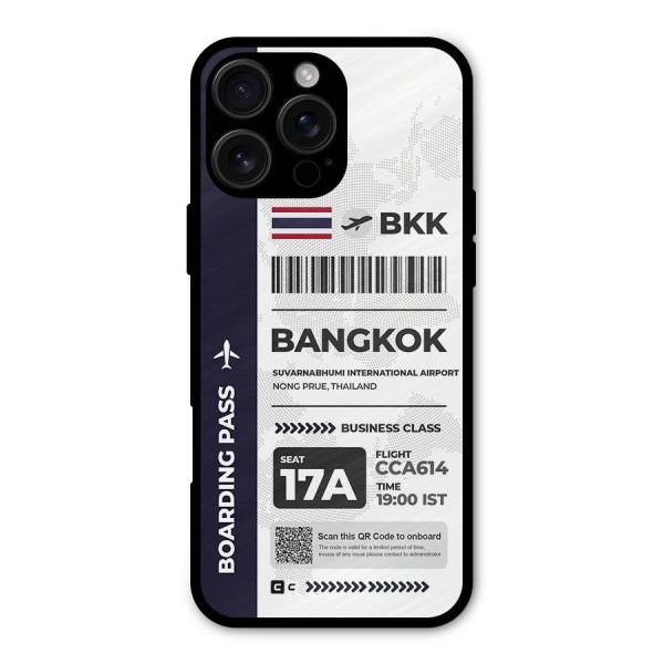 International Boarding Pass Bangkok Metal Back Case for iPhone 16 Pro Max