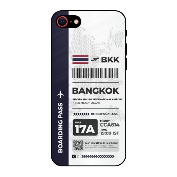 International Boarding Pass Bangkok Metal Back Case for iPhone SE 2020
