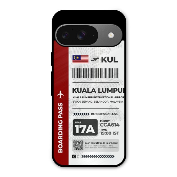 International Boarding Pass Kuala Lumpur Metal Back Case for Google Pixel 9