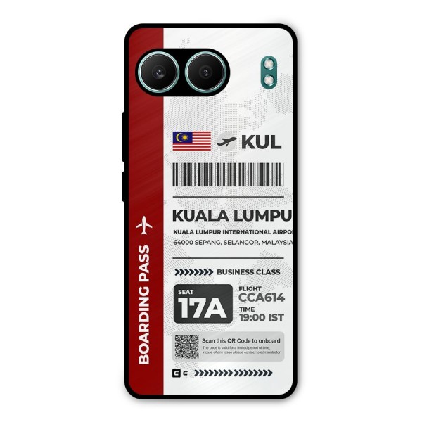 International Boarding Pass Kuala Lumpur Metal Back Case for OnePlus Nord 4