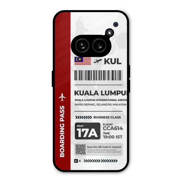 International Boarding Pass Kuala Lumpur Metal Back Case for Nothing Phone 2a