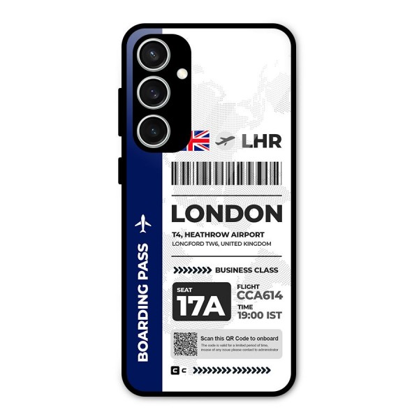International Boarding Pass London Glass Back Case for Galaxy S23 FE