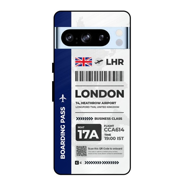 International Boarding Pass London Metal Back Case for Google Pixel 8 Pro