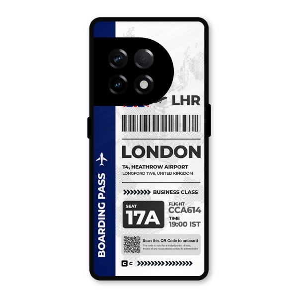 International Boarding Pass London Metal Back Case for OnePlus 11R