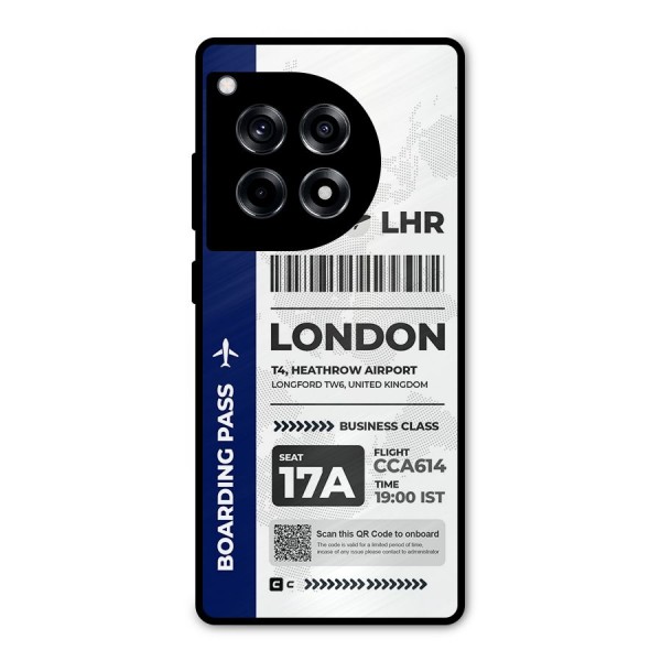 International Boarding Pass London Metal Back Case for OnePlus 12R