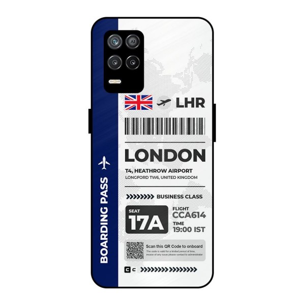 International Boarding Pass London Metal Back Case for Realme 8 5G