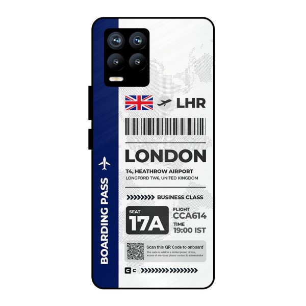 International Boarding Pass London Metal Back Case for Realme 8 Pro