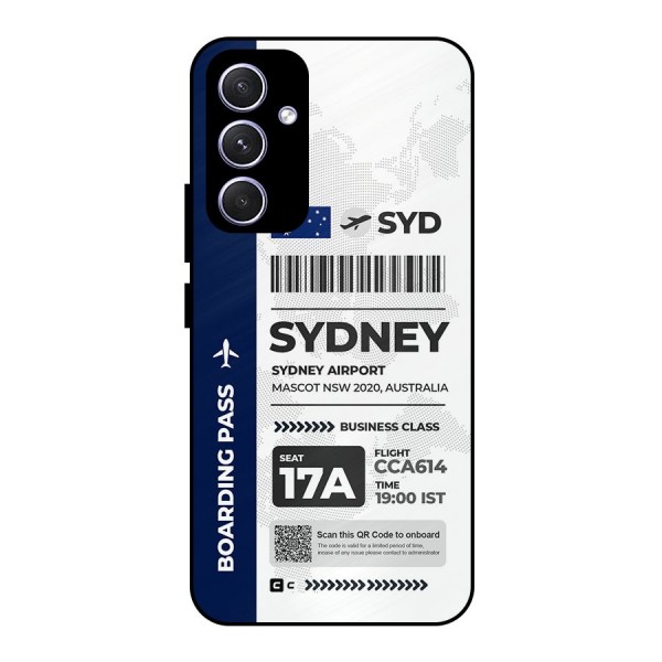 International Boarding Pass Sydney Metal Back Case for Galaxy A54