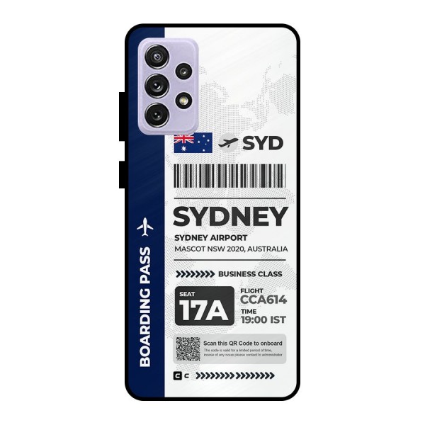 International Boarding Pass Sydney Metal Back Case for Galaxy A72