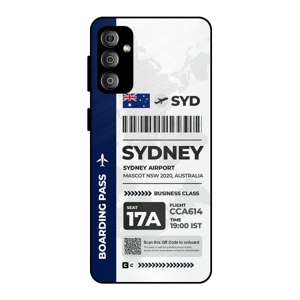 International Boarding Pass Sydney Metal Back Case for Galaxy F23
