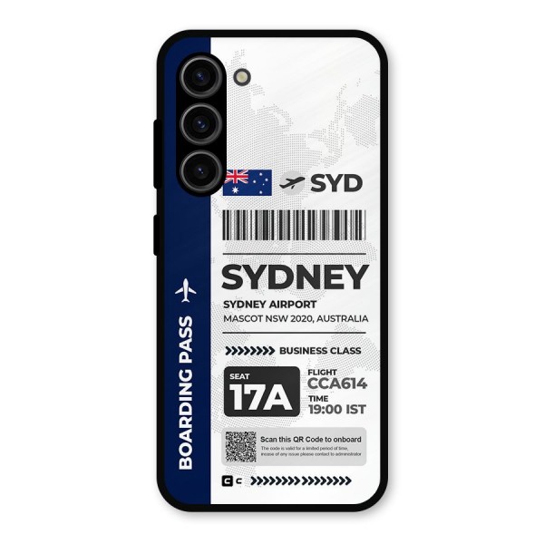 International Boarding Pass Sydney Metal Back Case for Galaxy S23